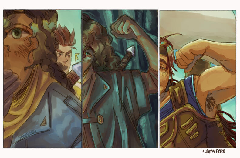 my golden sun self-insert and eoleo doing the &quot;when hes copying ur snaps so you pull this move&quot; trend